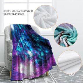 img 3 attached to 🌌 Jekeno Purple Galaxy Print Throw Blanket - Soft, Comfortable & Versatile - Ideal for Sofa, Chair, Bed, or Office - Size: 50"x60