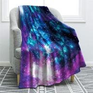 🌌 jekeno purple galaxy print throw blanket - soft, comfortable & versatile - ideal for sofa, chair, bed, or office - size: 50"x60 logo
