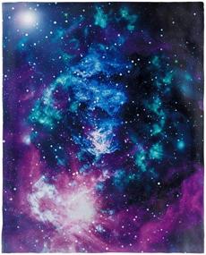 img 2 attached to 🌌 Jekeno Purple Galaxy Print Throw Blanket - Soft, Comfortable & Versatile - Ideal for Sofa, Chair, Bed, or Office - Size: 50"x60