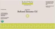 🌿 banyan botanicals organic refined sesame oil - 34 oz, unscented traditional ayurvedic massage oil logo