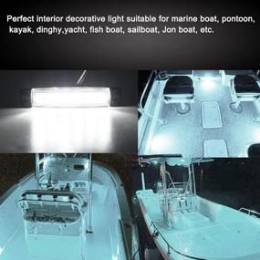 img 1 attached to 🚤 WIMACT Marine Boat Lights: 12V Waterproof Interior Navigation Strip Light for Fishing Pontoon Yacht Sailboat Kayak (10Pack)