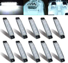 img 4 attached to 🚤 WIMACT Marine Boat Lights: 12V Waterproof Interior Navigation Strip Light for Fishing Pontoon Yacht Sailboat Kayak (10Pack)