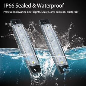 img 2 attached to 🚤 WIMACT Marine Boat Lights: 12V Waterproof Interior Navigation Strip Light for Fishing Pontoon Yacht Sailboat Kayak (10Pack)