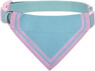 🐶 chic stylish triangle cotton blend neckerchief bandana dog collars in 9 patterns by blueberry pet logo