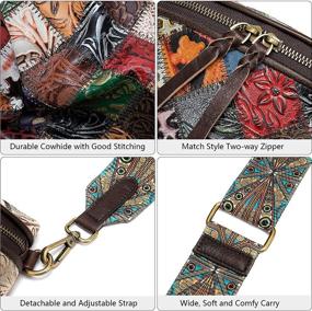 img 2 attached to Multicolor Crossbody Genuine Patchwork Shoulder