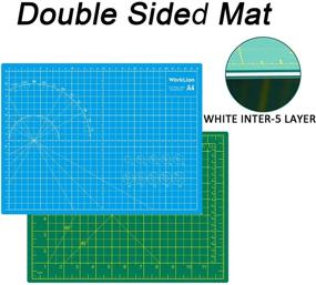 img 1 attached to 📏 WORKLION Craft Knife Cutting Mat Set: Craft Knife and 10PCS Blades Precision Ruler and Stainless Steel Scissors 9" x 12" Self Healing Mat for Sewing, Quilting, and Art Hobby Craft Projects