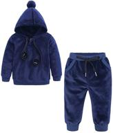 🐻 cute ear hooded fleece outfit set for baby boys and girls logo