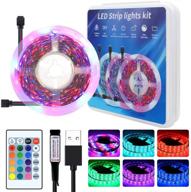 🔌 yetaida 16.4ft usb led strip light with remote, color changing led strip lights for bedroom, home, kitchen, diy decoration (battery not included) логотип