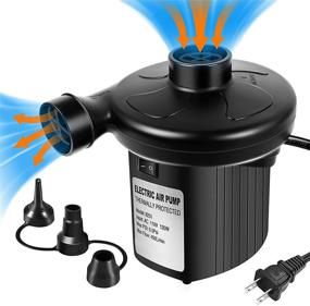 img 4 attached to 💨 Efficient BLUELF Electric Air Pump for Inflatables: Inflator/Deflator for Air Mattresses, Pool Floats, Toys, and more - 110V 130W AC Powered Air Bed Pump