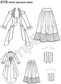 img 3 attached to 👗 Шаблон для пошива костюма стимпанк: Простота 2172, разработана Терезой Лаквей, размер R5 (14-22)