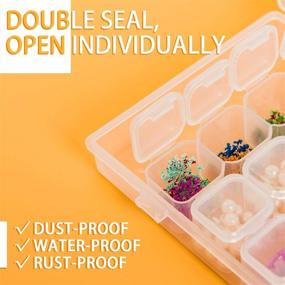 img 3 attached to 💎 Vumdua 6 Pack Diamond Embroidery Box, 28 Grids Plastic Bead Storage Case Containers – Diamond Painting Accessories Tool for DIY Art Craft