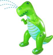 🦖 bigmouth inc. giant inflatable green dinosaur yard summer sprinkler, stands over 6 feet tall, ideal for summer fun логотип