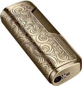 img 2 attached to 🔥 W.SWAN Bronze Carving Single Jet Flame Windproof Butane Refillable Gas Torch Lighter for Cigars