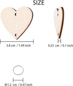 img 3 attached to Favide 100 Wooden Heart Tags with Holes: Perfect for Birthday Boards, Valentine's Crafts, Chore Boards & More (Style 2)