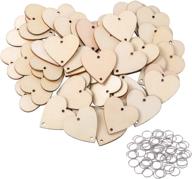 favide 100 wooden heart tags with holes: perfect for birthday boards, valentine's crafts, chore boards & more (style 2) logo