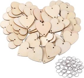 img 4 attached to Favide 100 Wooden Heart Tags with Holes: Perfect for Birthday Boards, Valentine's Crafts, Chore Boards & More (Style 2)