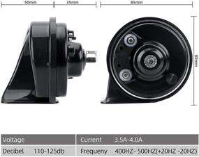 img 2 attached to 12-вольтовый водонепроницаемый улиточный горный тюнинг (110-125 децибел) совместимый с Ford (с тремя парами штекеров)