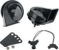 ford-compatible 12v waterproof snail horn - 110-125db high/low tune (with three pairs of horn plugs) logo