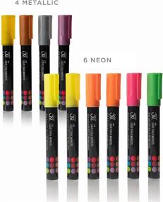 img 2 attached to JumpOff Jo - 48 Pack Liquid Chalk Markers – Neon, Metallic, and White for Creative Projects and Art