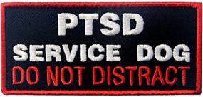 img 2 attached to 🐾 PTSD Service Dog Tactical Military Morale Badge Patches - Hook & Loop Appliques for Vests & Harnesses (2PCS) - 3.93" x 1.97" Sized