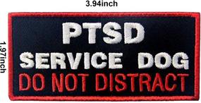 img 3 attached to 🐾 PTSD Service Dog Tactical Military Morale Badge Patches - Hook & Loop Appliques for Vests & Harnesses (2PCS) - 3.93" x 1.97" Sized