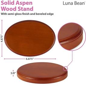 img 3 attached to 🪶 Luna Bean Oval Wood Base for Hand Casting Kit - 5x7" Solid Wood Keepsake Display with Semi-Gloss Finish