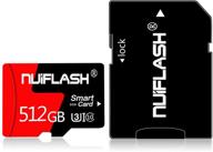 512gb micro sd card (class 10 high speed) sd memory card/tf memory card with sd card adapter for camera logo