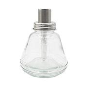 💅 premium 6 oz clear glass dispenser bottle with stainless steel cap for nail polish remover & makeup removal logo