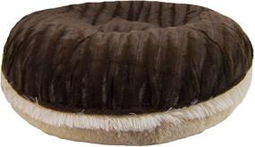 img 3 attached to 🐶 BESSIE AND BARNIE Signature Godiva Brown/Blondie Luxurious Shag Bed for Pets/Dogs - Extra Plush Faux Fur Bagel Style (Available in Various Sizes)