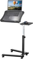 💻 tatkraft joy portable laptop desk: adjustable height, ergonomic & sturdy - black logo