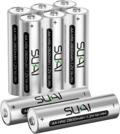 🔋 высокоемкие аккумуляторы аа, sukai 2800mah ni-mh аккумуляторы аа для зарядки - 1200 циклов перезарядки, упаковка из 8 штук. логотип