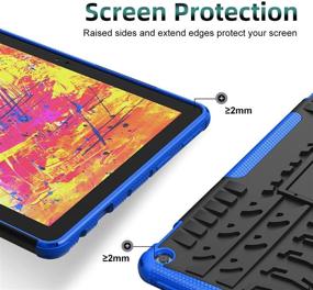 img 3 attached to 📱 ROISKIN Adjustable Kickstand Heavy Duty Dual Layer Shockproof Impact Resistance Amor Protective Case for F i r e 10 Case 2021 Release & 10 Plus 11th Gen (Not for iPad 10.1 inch)