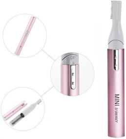 img 2 attached to 💇 KIKAR Portable Electric Eyebrow Shaper: Ultimate Safety Beauty Knife for Underarm, Leg, Body, Face, and Hair - Stylish Metal Case Trimmer Shaver (Battery Operated)