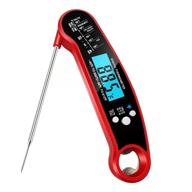 skerybd digital meat thermometer with instant read and waterproof probe - perfect for kitchen grilling and cooking (red) logo