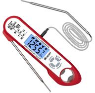 🌡️ bosszi meat thermometer: upgraded 2 in 1 digital food thermometer with alarm, display, corkscrew & waterproof function - perfect for grilling, turkey, bbq, baking, liquids, and candy logo