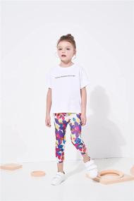 img 3 attached to 👖 Stylish and Comfortable: Bear Mall 3 Pack Capris Leggings for Girls' Clothing