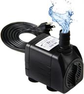 🐠 hzeal 300gph submersible water pump (1200l/h, 21w) with dry burning protection - ideal for aquarium fish tank, pond, statuary, hydroponics - 5.9ft power cord, 3 nozzle options logo