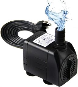 img 4 attached to 🐠 Hzeal 300GPH Submersible Water Pump (1200L/H, 21W) with Dry Burning Protection - Ideal for Aquarium Fish Tank, Pond, Statuary, Hydroponics - 5.9ft Power Cord, 3 Nozzle Options