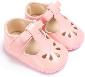 img 4 attached to 👶 RVROVIC Baby Girls Mary Jane Flats Princess Christening Baptism Infant Crib Shoes Toddler Prewalkers" - optimized title: "RVROVIC Baby Girls Mary Jane Flats | Princess Christening Baptism Crib Shoes | Infant Toddler Prewalkers