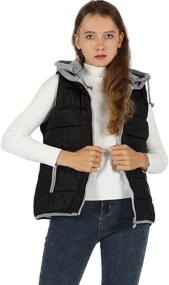 img 3 attached to Qiaomai Womens Sleeveless Quilted White XS Women's Clothing for Coats, Jackets & Vests