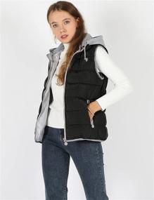 img 1 attached to Qiaomai Womens Sleeveless Quilted White XS Women's Clothing for Coats, Jackets & Vests