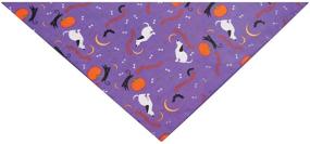 img 2 attached to Get Your Paws on 🐾 Stylish Aria Happy Howl-O-Ween Purple Dog Bandanas!