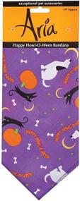 img 3 attached to Get Your Paws on 🐾 Stylish Aria Happy Howl-O-Ween Purple Dog Bandanas!