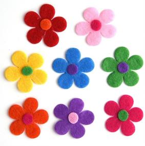 img 3 attached to 🌸 Coopay 120-Piece Felt Flowers: Vibrant Fabric Flower Embellishments for DIY Crafts
