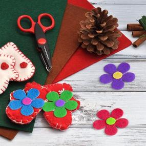 img 2 attached to 🌸 Coopay 120-Piece Felt Flowers: Vibrant Fabric Flower Embellishments for DIY Crafts