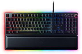 img 4 attached to 🎮 Razer Huntsman Elite Gaming Keyboard: Ultra-Fast Linear Optical Switches - Chroma RGB Lighting - Magnetic Plush Wrist Rest - Dedicated Media Keys & Dial - Classic Black