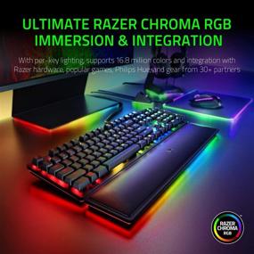 img 1 attached to 🎮 Razer Huntsman Elite Gaming Keyboard: Ultra-Fast Linear Optical Switches - Chroma RGB Lighting - Magnetic Plush Wrist Rest - Dedicated Media Keys & Dial - Classic Black