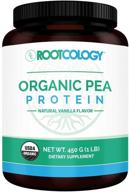 rootcology organic vanilla pea protein powder: 20g plant-based protein for daily energy - vegan supplement by izabella wentz logo