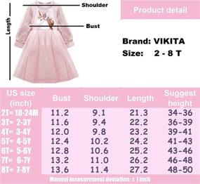 img 1 attached to 🌈 VIKITA Rainbow Princess Toddler Dresses for Girls' Clothing