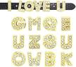 rhinestones alphabet letters wristbands bracelets beading & jewelry making and charms logo